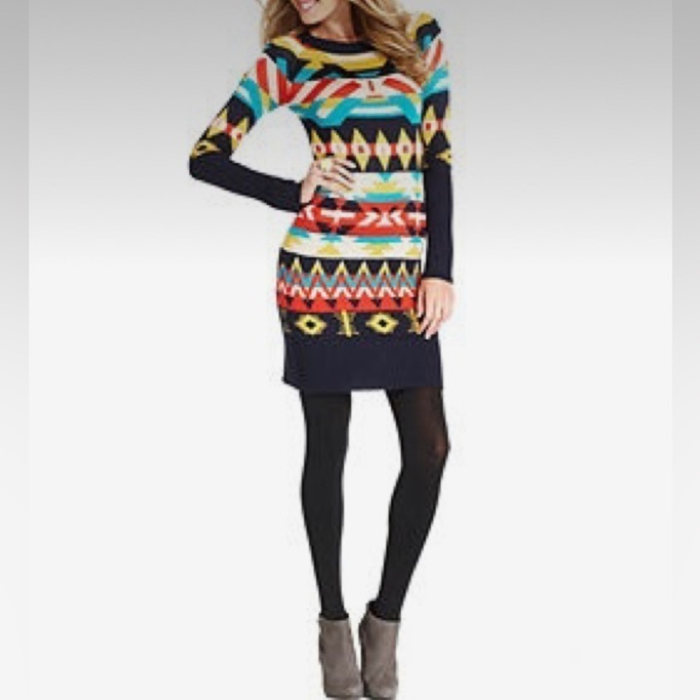 Jessica Simpson Sweater Dress Floklore Ethnic